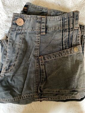 Men's Dark Denim Casual Pants - Classic Pocket Design #festival season